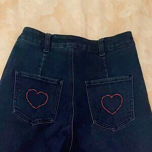 Collectif - Lamara Heart Jeans - size US Small/UK 10